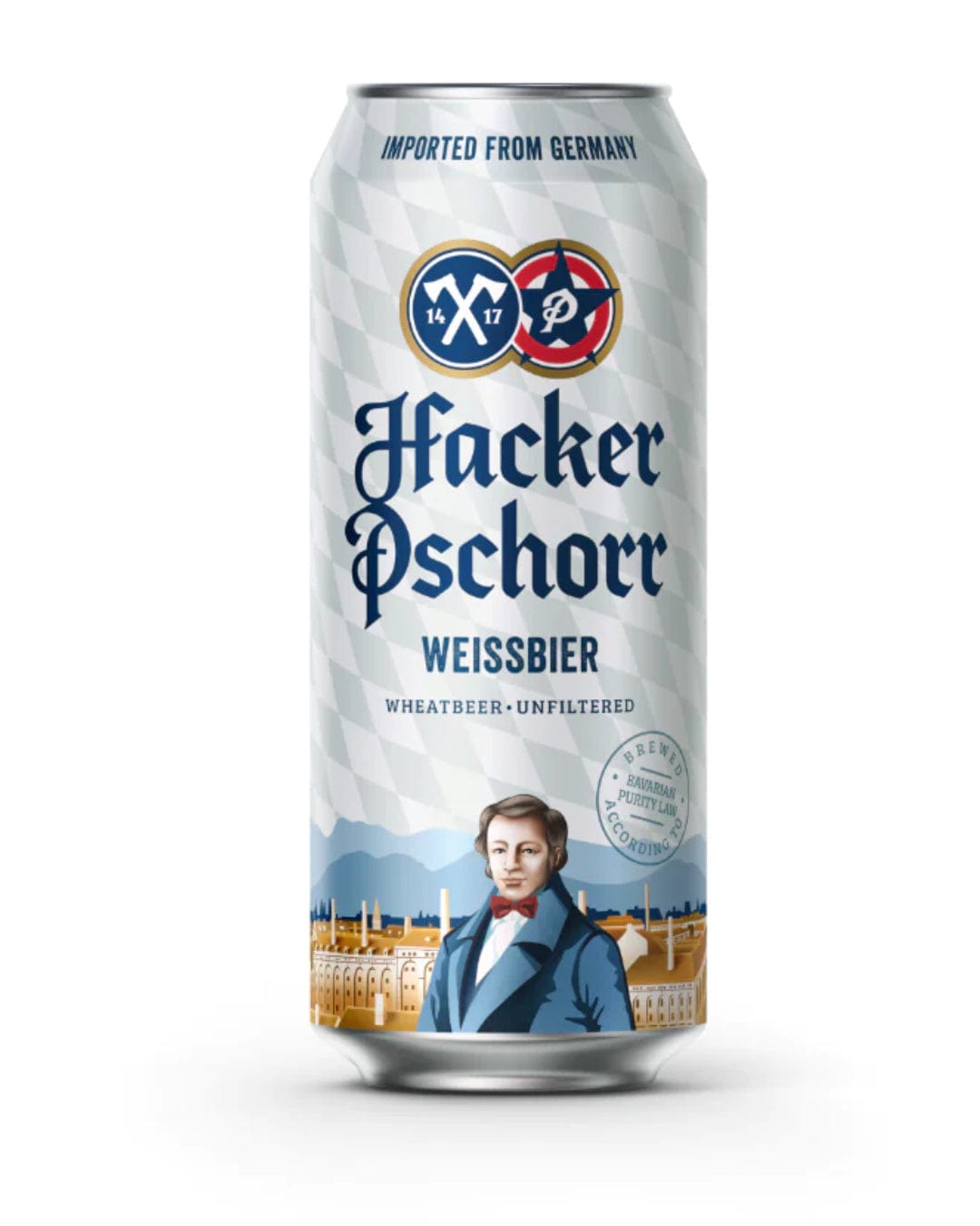 Hacker Pschorr Weissbier Beer Can Multipack, 24 x 500 ml Beer