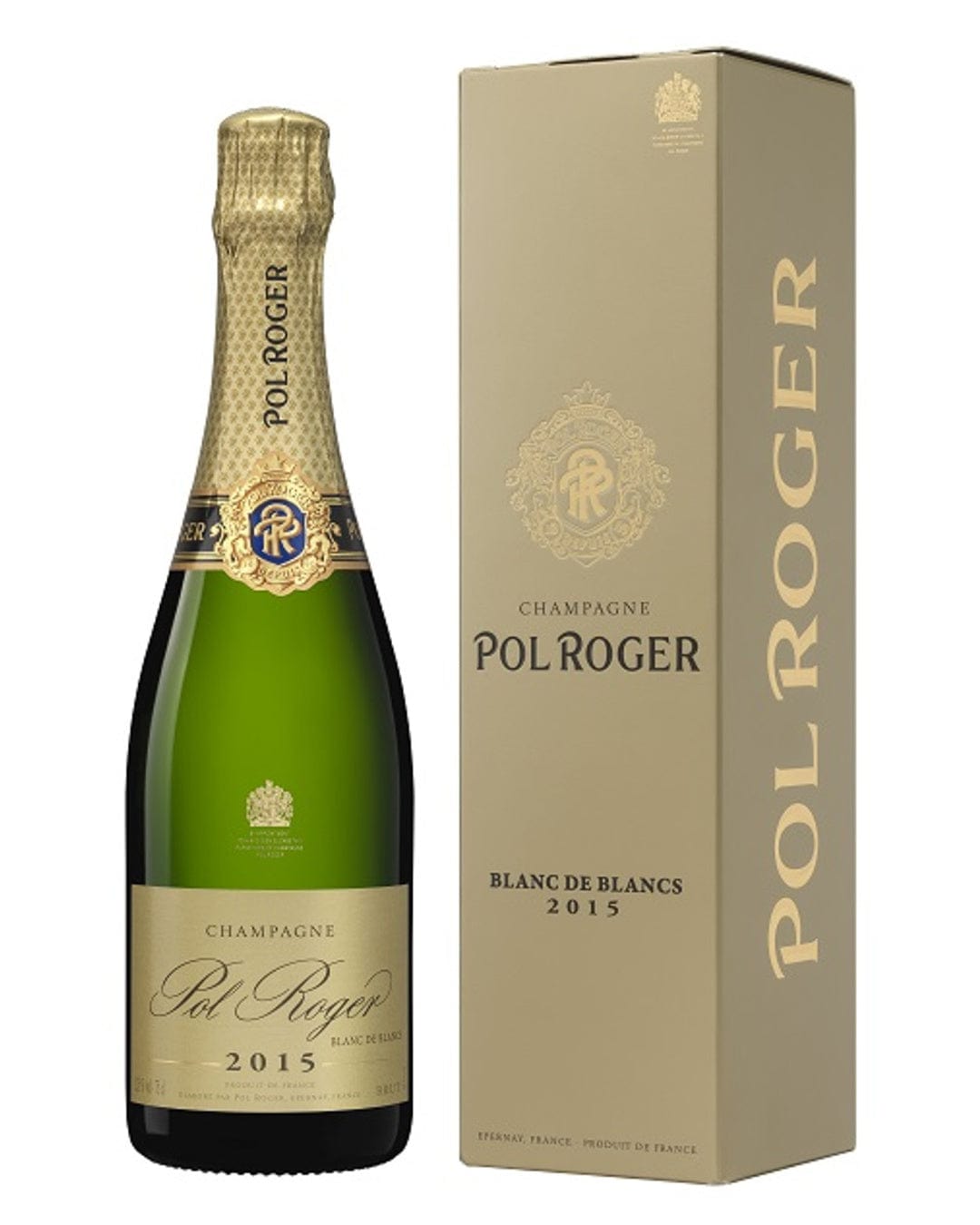 Pol Roger Blanc de Blancs Vintage 2015 Champagne Gift Box, 75 cl Champagne & Sparkling