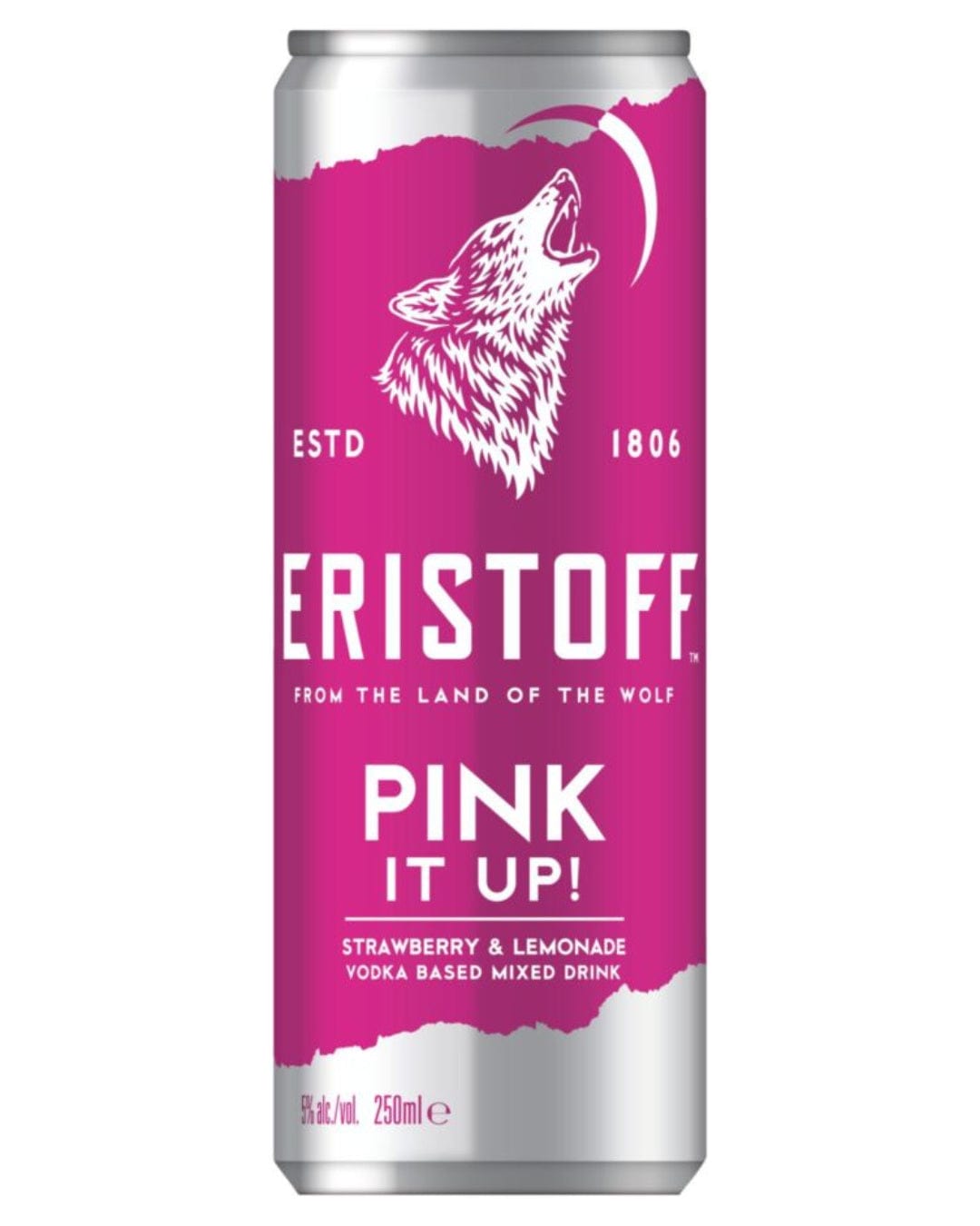 Eristoff Pink It Up Premixed Drink Multipack, 12 x 250 ml Ready Made Cocktails