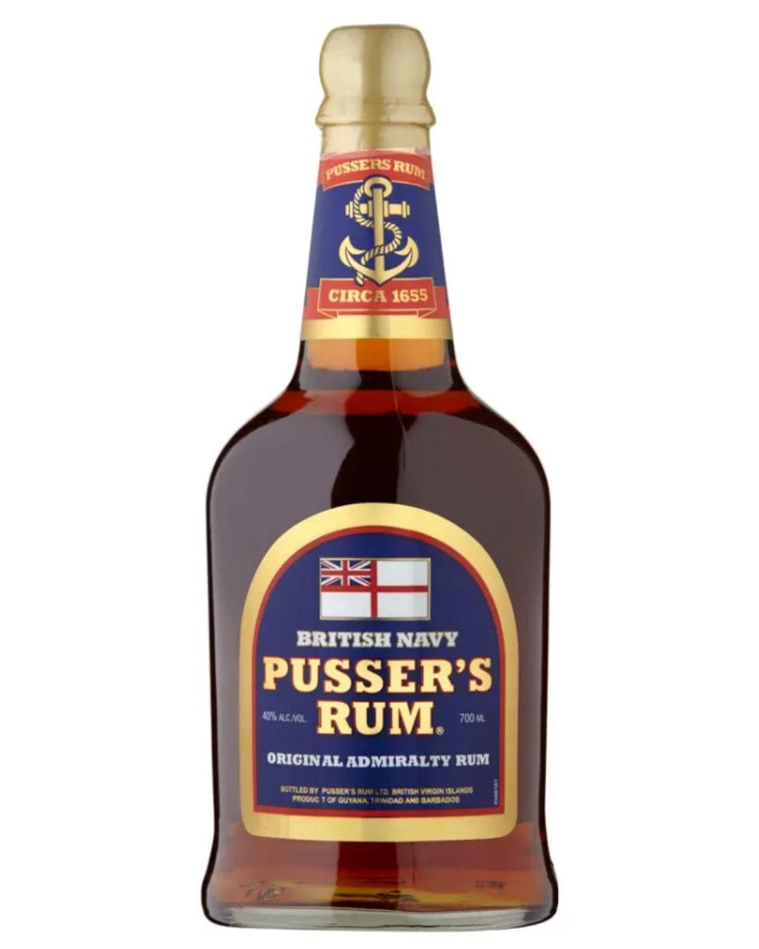 Pusser's Blue Label Rum, 70 cl
